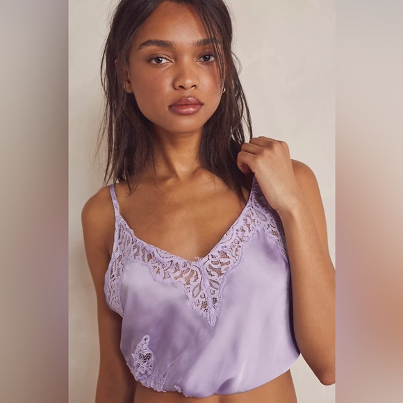 Free People Tops - NWT Free People Night Out Blouson Brami Slip Cami Crop Top